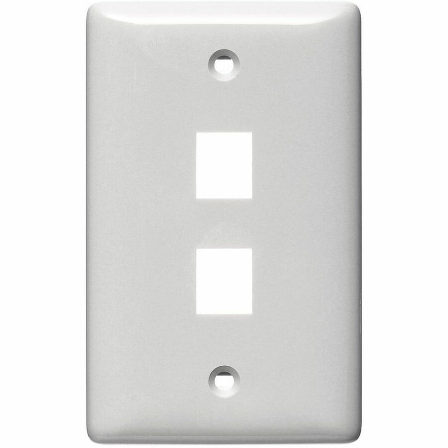 PLATE, WALL,LABEL-LESS,1-G,2-PORT,WH
