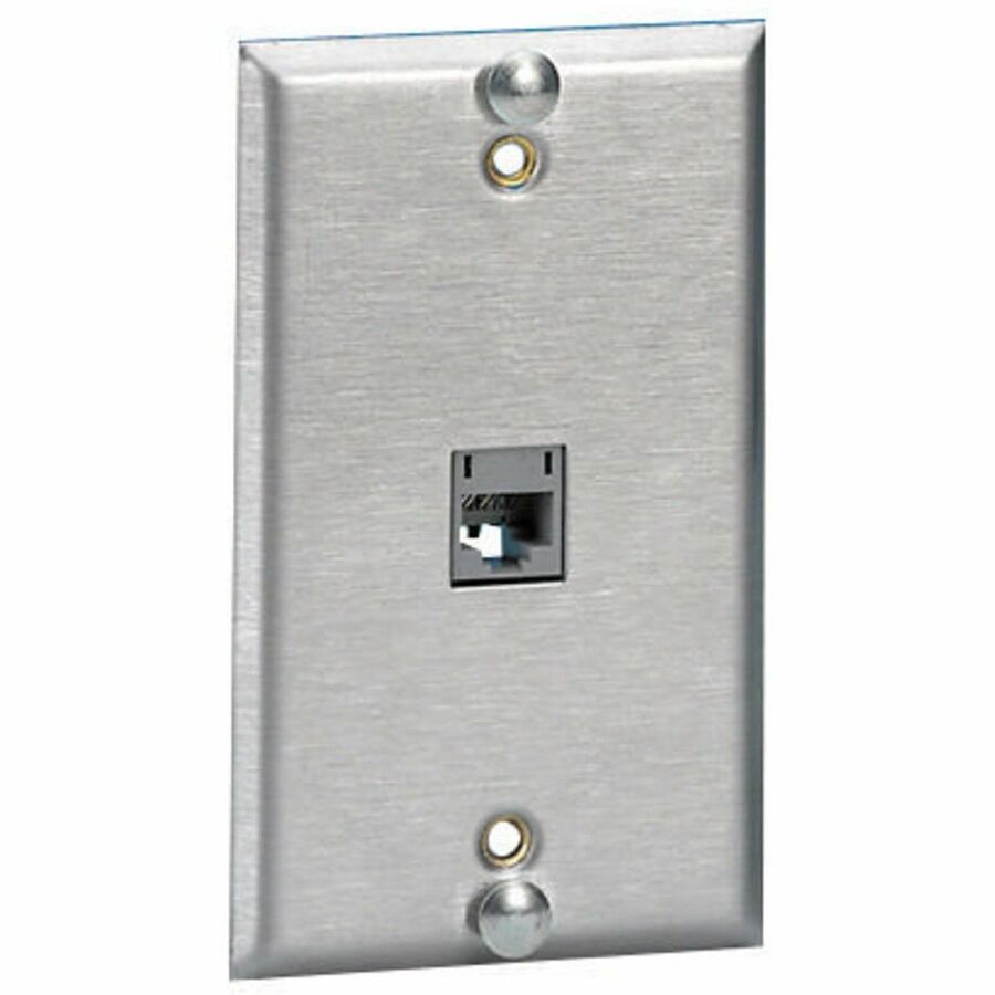 PLATE, W-PHONE,1-G,1PORT,SS,FLUSH