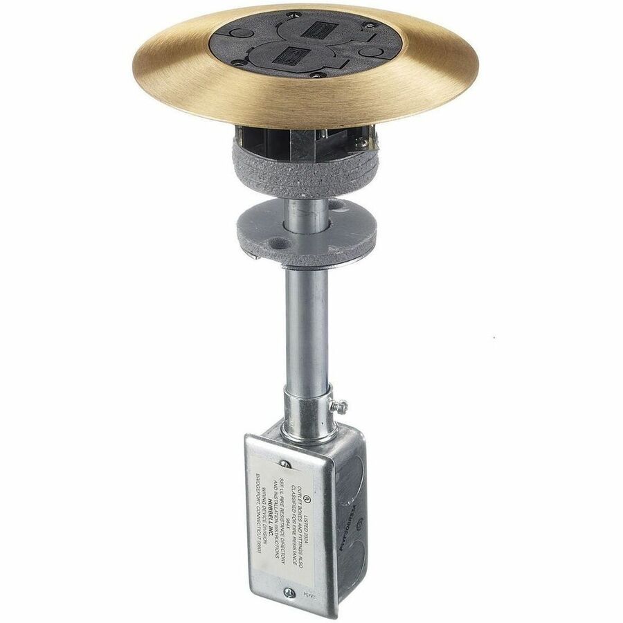 FLUSH FRPT W/20A DUP/TELE/DATA, BRS