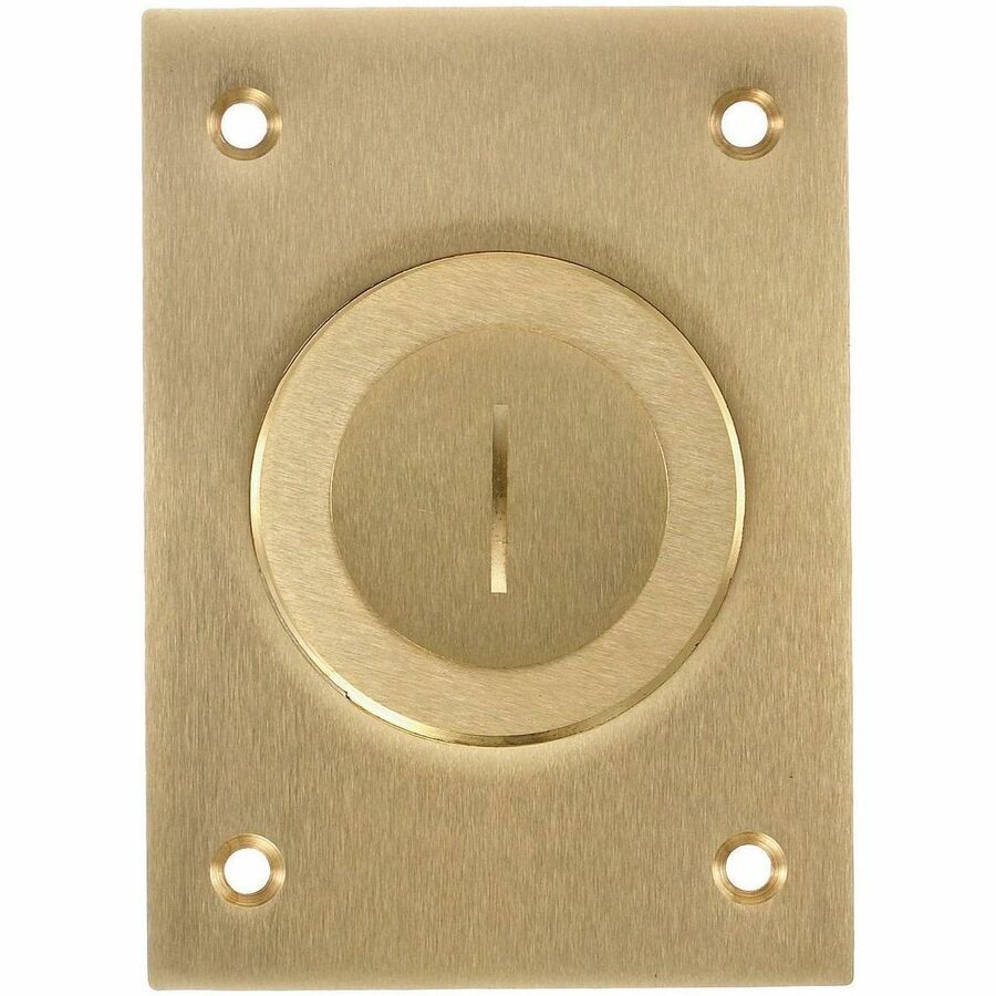 F-BOX CVR, RECT (2-1/8X 1), BRS