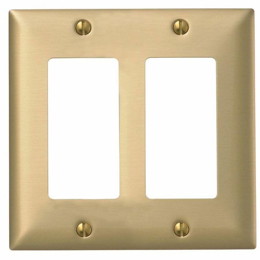 WALLPLATE 2-G, 2) STYLE OPENING, BRS