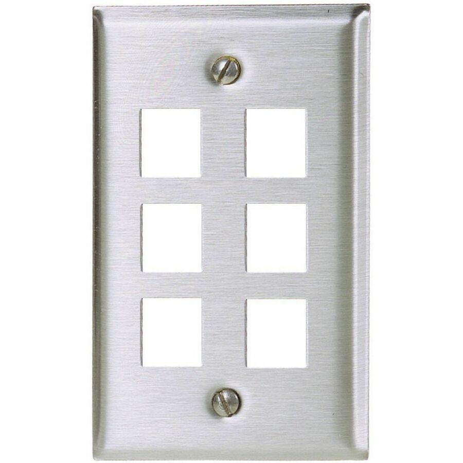 PLATE, WALL,SS,1-G,6PORT