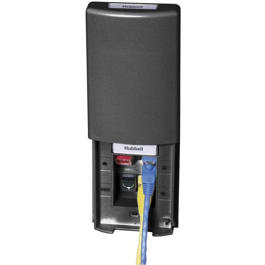 PLATE, TAMPER RESISTANT,1-G,4 PORT,BK
