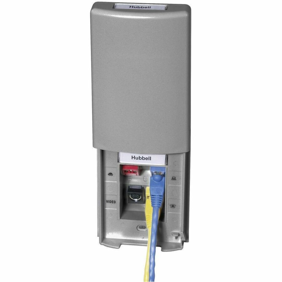 PLATE, TAMPER RESISTANT,1-G,4PORT,GY