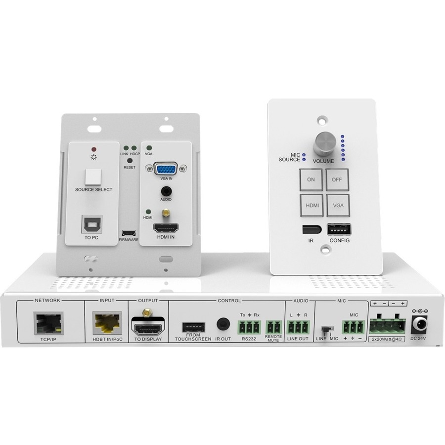 FLEXIBLE AUDIO MIXING WALLPLATE DESIGN ALLOWS YOU TO SELECT AND SWITCH BETWEEN A