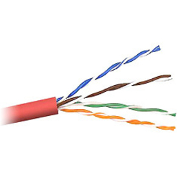 NETWORK CABLE - BARE WIRE - BARE WIRE - 1000 FT - UTP - ( CAT 5E ) - RED