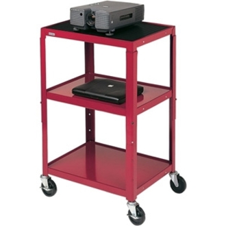AV CART, ADJUSTABLE HEIGHT, 24W X 18D X 26-42H, WELDED SHELVES, 4 CASTERS, TOPAZ