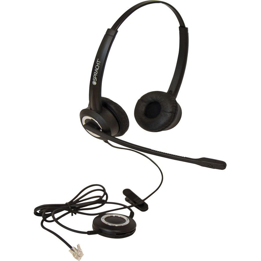 SPRACHT ZUM RJ9B HEADSET. UNIVERSAL DESKPHONE HEADSET. DUAL EAR WIRED HEADSET. N