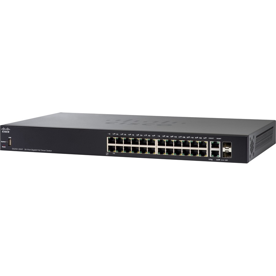 CISCO SG250-26HP 26-PORT GIGABIT POE SWITCH REMANUFACTURED
