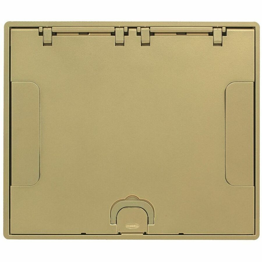 6/10G TILE CVR, FLUSH, BRASS POWDER, 180 DEGREE COVER OPENING TO LAY FLAT AND RE