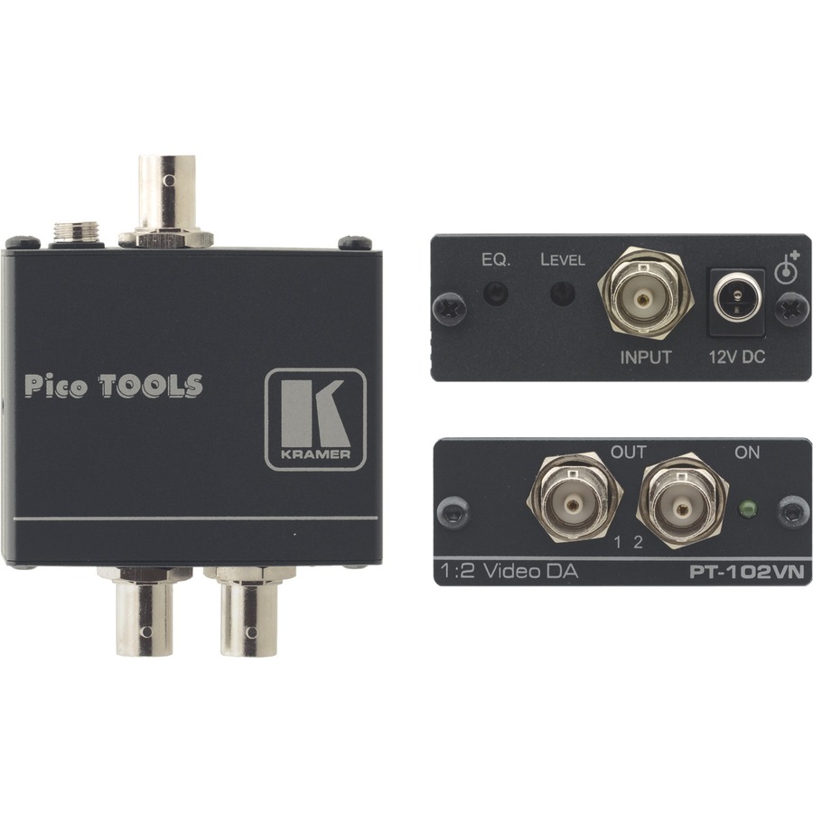 THE PT-102VN IS A DISTRIBUTION AMPLIFIER FOR COMPOSITE VIDEO OR SDI SIGNALS. IT