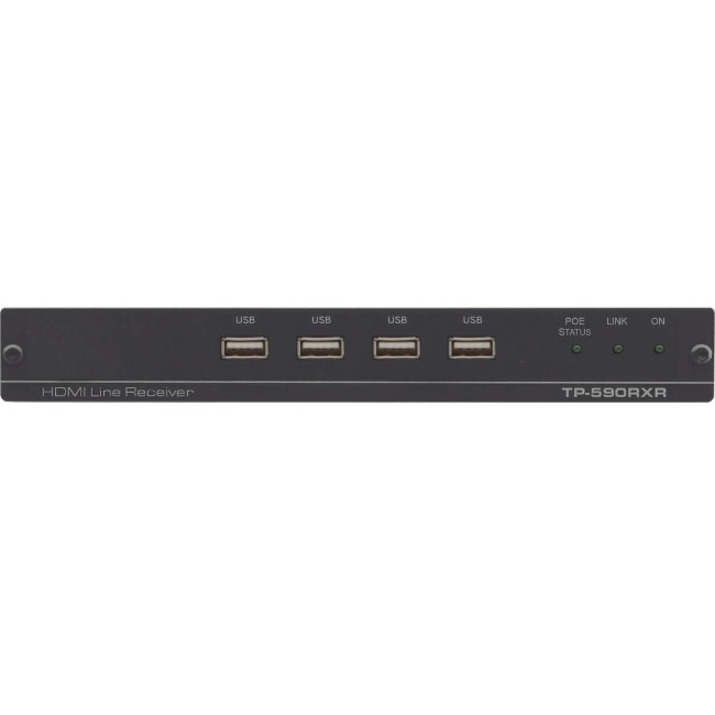 TP-590RXR - 4K60 4:2:0 HDMI POE RECEIVER WITH USB, ETHERNET, RS232, IR & STEREO