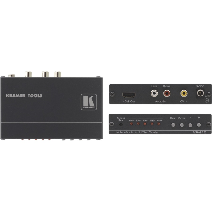 THE VP-410 IS A HIGH-PERFORMANCE SCALER FOR COMPOSITE VIDEO AND AUDIO TO HDMI SI