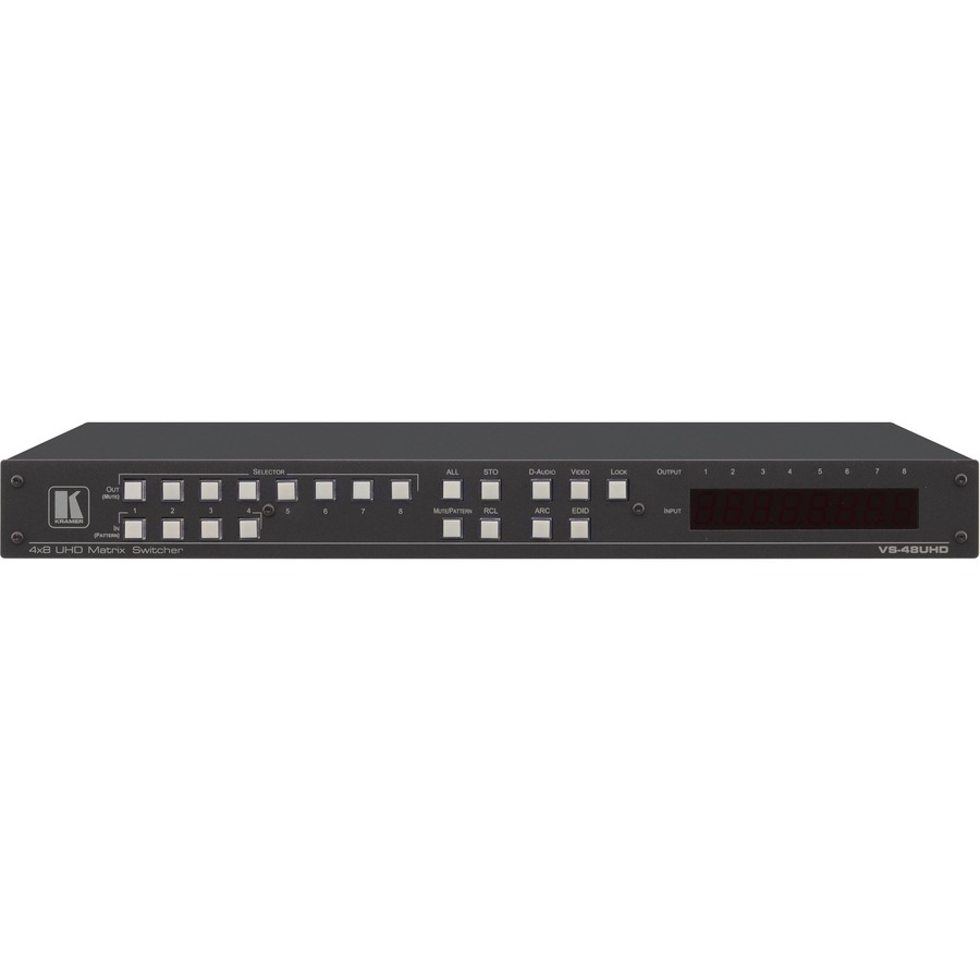 VS-48UHD IS A HIGH-QUALITY 4X8 MATRIX SWITCHER FOR 4K@60HZ (4:2:0) HDMI SIGNALS