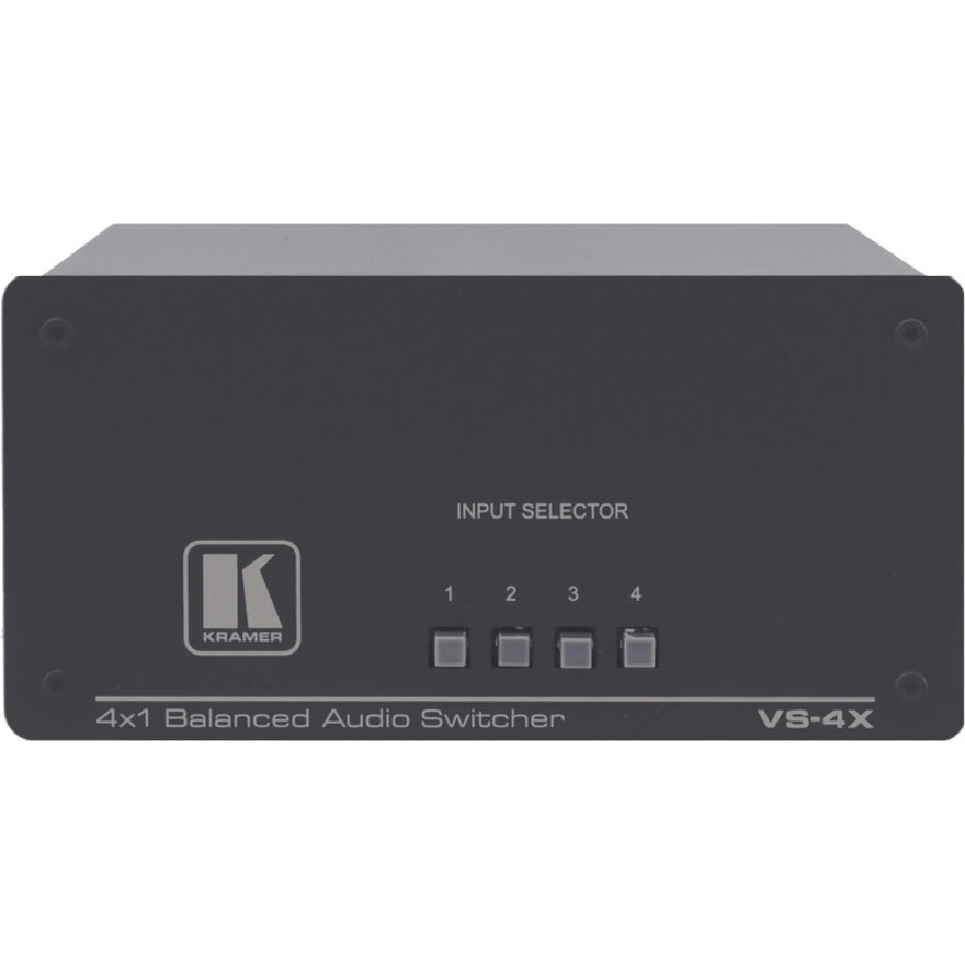 THE VS-4X IS A HIGH-PERFORMANCE SWITCHER FOR BALANCED STEREO AUDIO SIGNALS ON XL