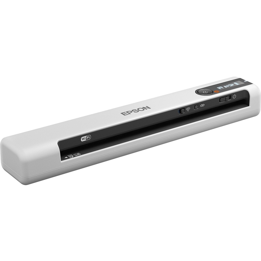 The fastest, smallest and lightest wireless mobile single-sheet-fed document scanner, the Epson DS-80W features wireless scanning and groundbreaking speeds scanning a single page in as fast as seconds. Users can wirelessly scan critical documents to a PC