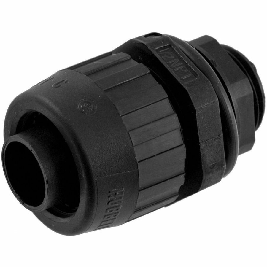 STR, SNAP-IN FTG, FLEX TUBING, 1/4 BLK