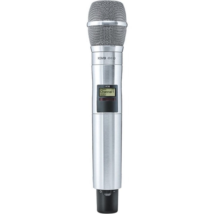 AXIENT DIGITAL AD HANDHELD TRANSMITTER WITH KSM9 MICROPHONE CARTRIDGE NICKEL (CO