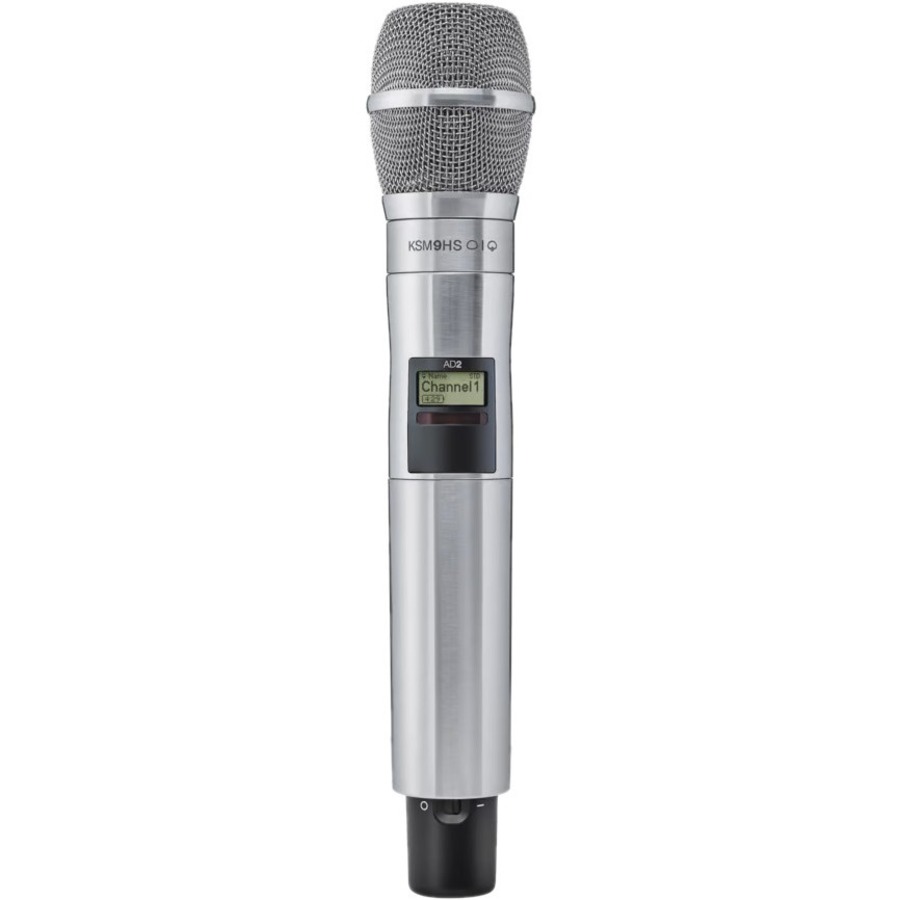 AXIENT DIGITAL AD HANDHELD TRANSMITTER WITH KSM9HS MICROPHONE CARTRIDGE NICKEL (