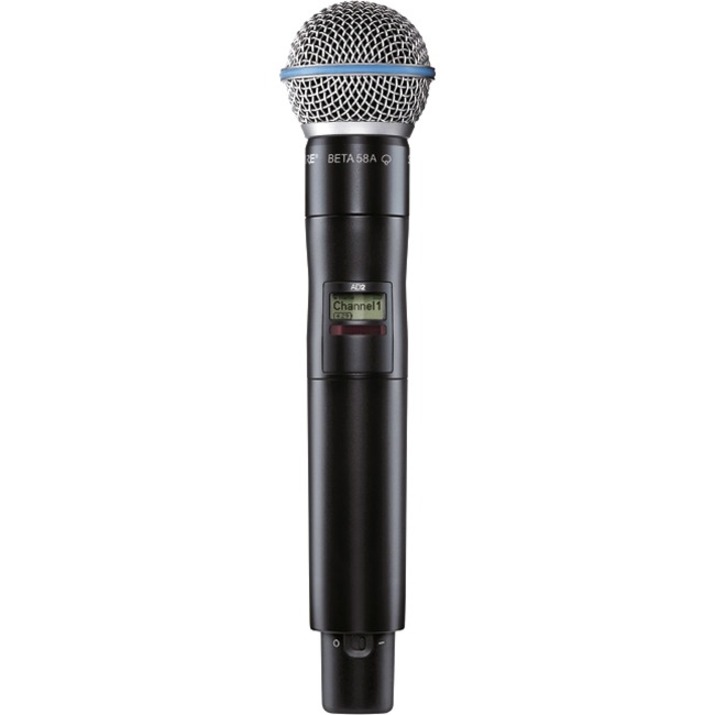 AXIENT DIGITAL AD HANDHELD TRANSMITTER WITH BETA 58A MICROPHONE CARTRIDGE (DYNAM