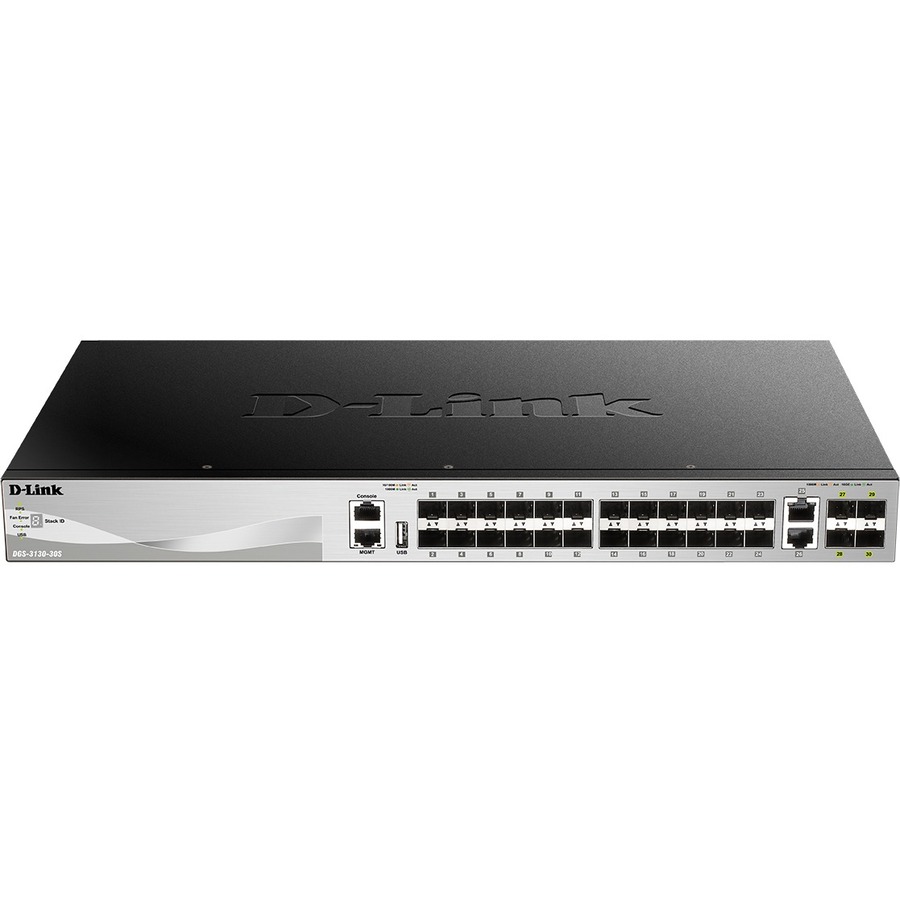 D-Link DGS-3130-30S 24 SFP, 2 10GBASE-T, 4 SFP+ | Managed Switch