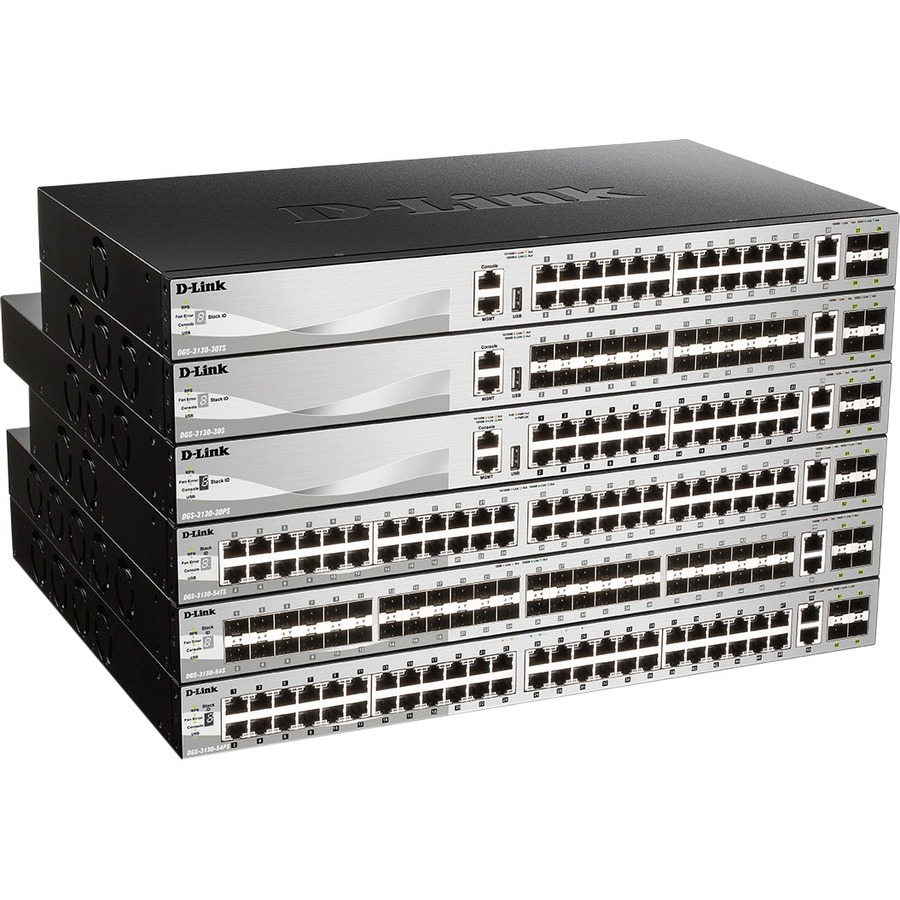 LAYER 3 STACKABLE MANAGED SWITCH WITH 48 X SFP PORTS, 2 X 10GBASE-T PORTS, 4 X 1