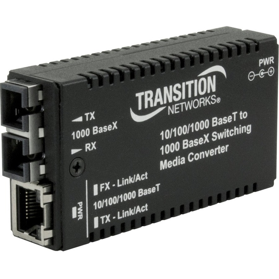 Lantronix M/GE-PSW-SX-01(LC)NA 10/100/1000Base-T to 1000Base-SX | Media Converter