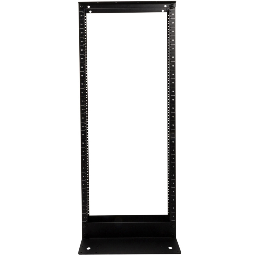 TELCO 2 POST RELAY RACK: 25U TALL WITH 12-24 THREADED HOLES (BOTTOM MOUNT FOR PD