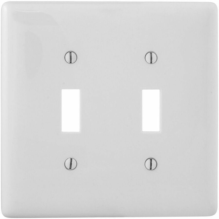 WALLPLT JUMBO 2G TOGGLE WH