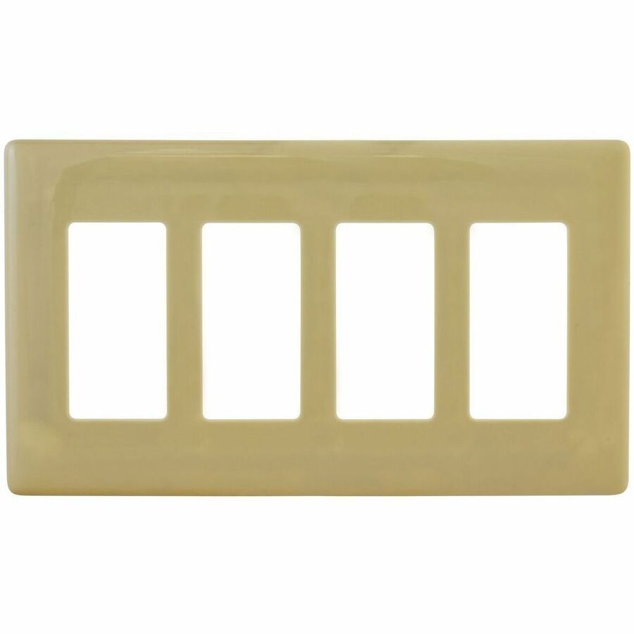WALLPLATE 4G DEC SNAP-ON, IVORY