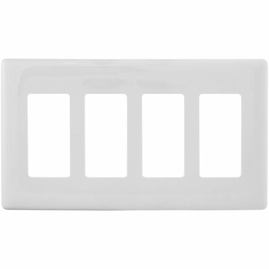 WALLPLATE 4G DEC SNAP-ON, WHITE