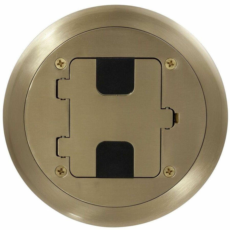 FLR BOX FLNG AND DOOR ,BRASS PLATED