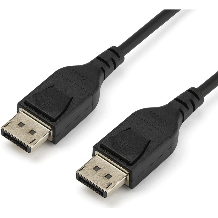 1m 3.3 ft DisplayPort 1.4 Cable - VESA Certified - Supports HBR3 and resolutions of up to 8K@60Hz - Supports HDR for high contrast ratio and vivid colors - Latching DP connectors provide secure connections - Thin 34 AWG wire for flexible installations wit