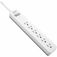 APC PE66WG SurgeArrest 6-Outlets Surge Protector - 1080-Joules White / Grey (PE66WG) - 6 Feet Cord