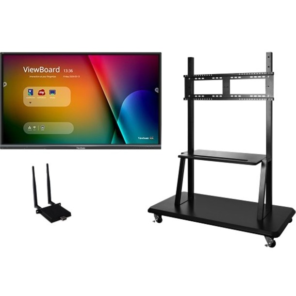 ViewSonic IFP6550-E2 65" 4K Interactive Display | Education, Trolley
