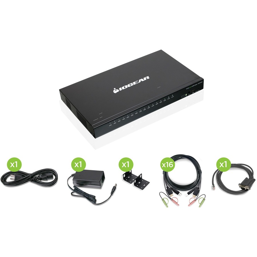 16-PORT USB HDMI KVM W CABLE KIT TAA COMPLIANT