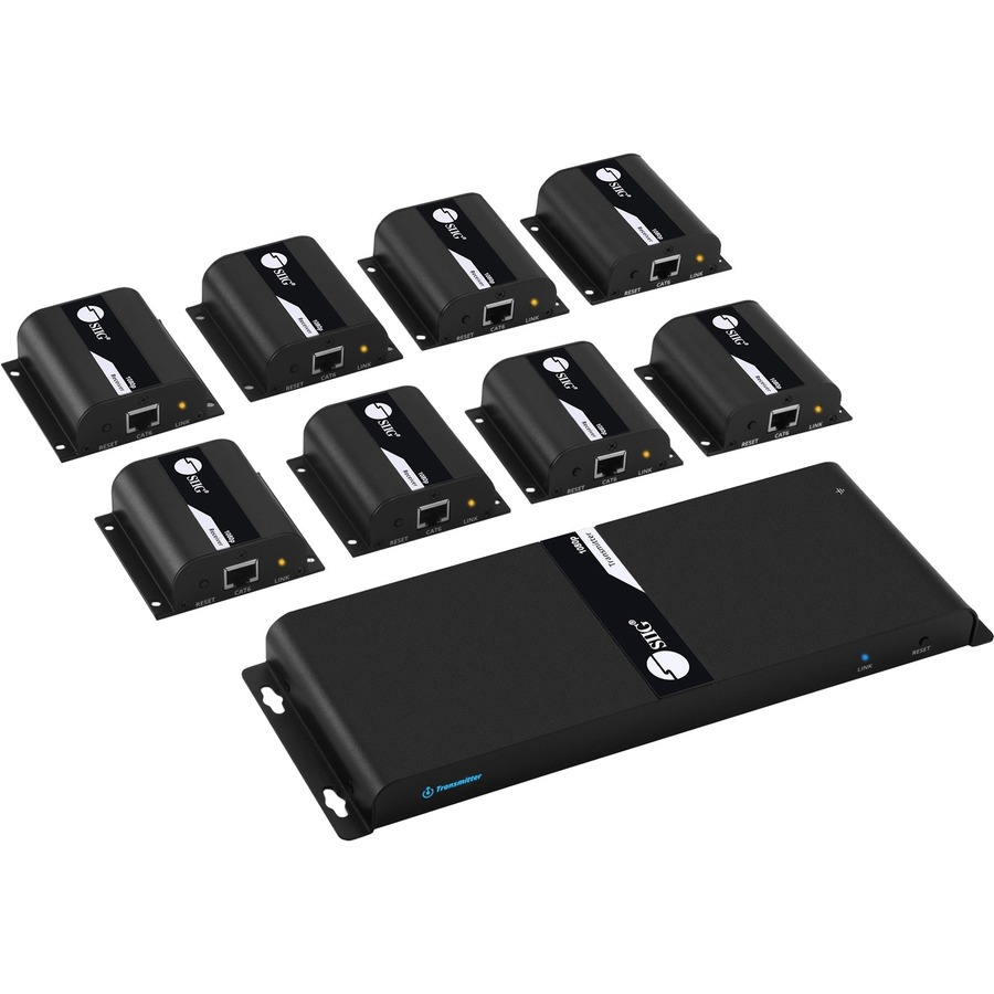 SIIG CE-H24811-S1 8-Port HDMI Splitter Over Cat6 Extender | 1080p, IR