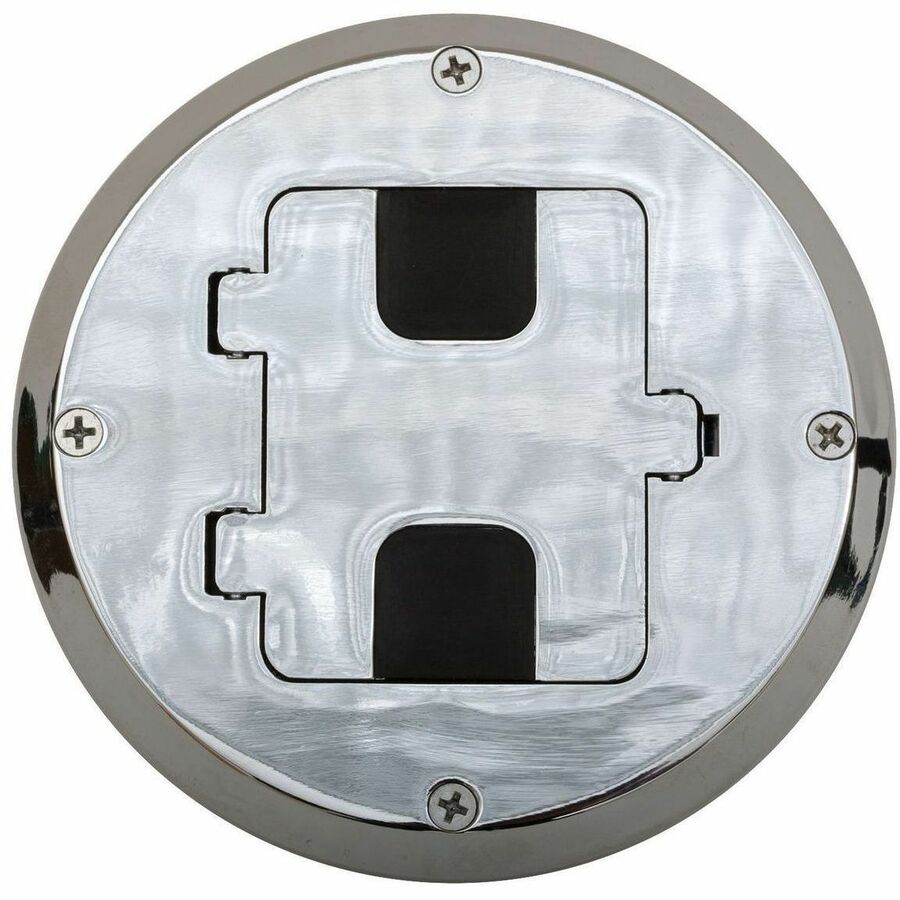 FLOOR BOX KIT, WOOD FLR TYPE, CHROME