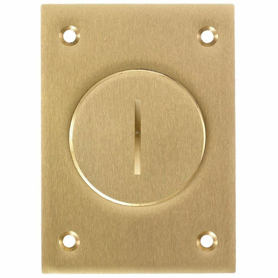 F-BOX CVR, RECT (2-1/8), BRS