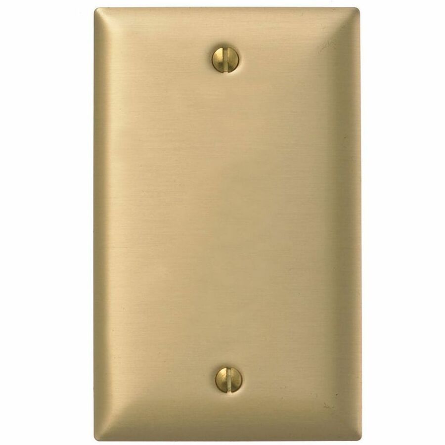 WALLPLATE, 1-G, BLANK, BRS PLT