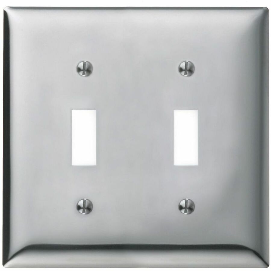 WALLPLATE, 2-G, 2) TOG, CHR PLT