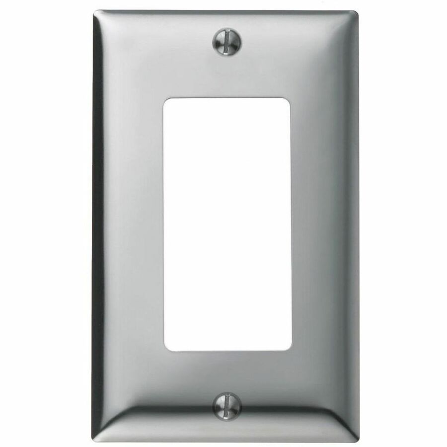 WALLPLATE, 1-G, GFCI, CHR PLT