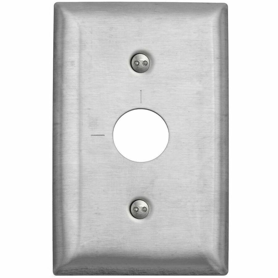 WALLPLATE, 1-G, RKL, ENG MARK, SS