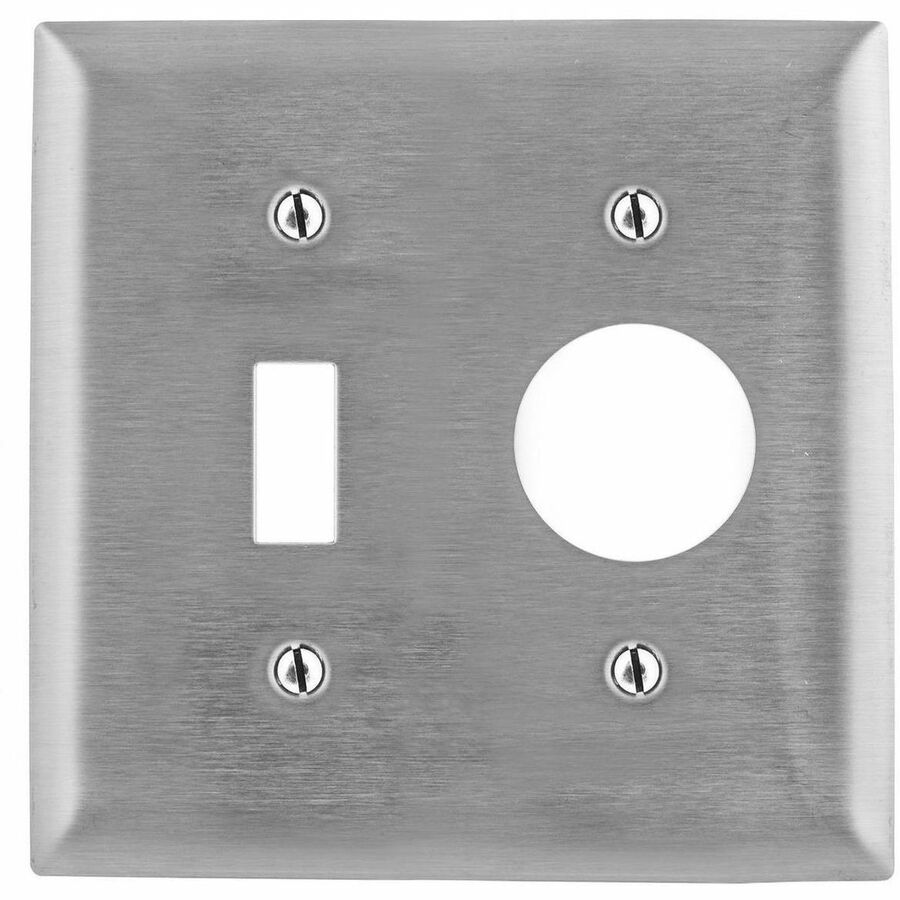 WALLPLATE, 2-G, SW/1.40, SS
