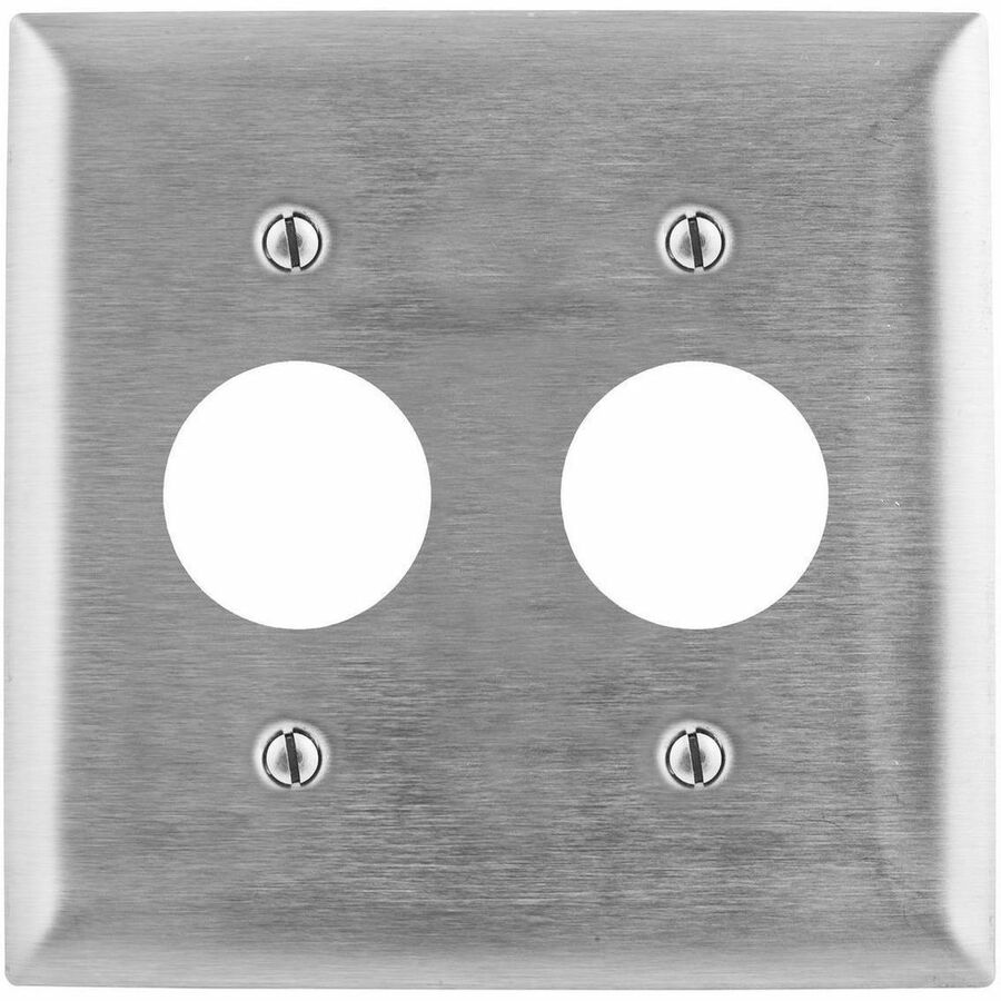 WALLPLATE, 2-G, 1.40, SS