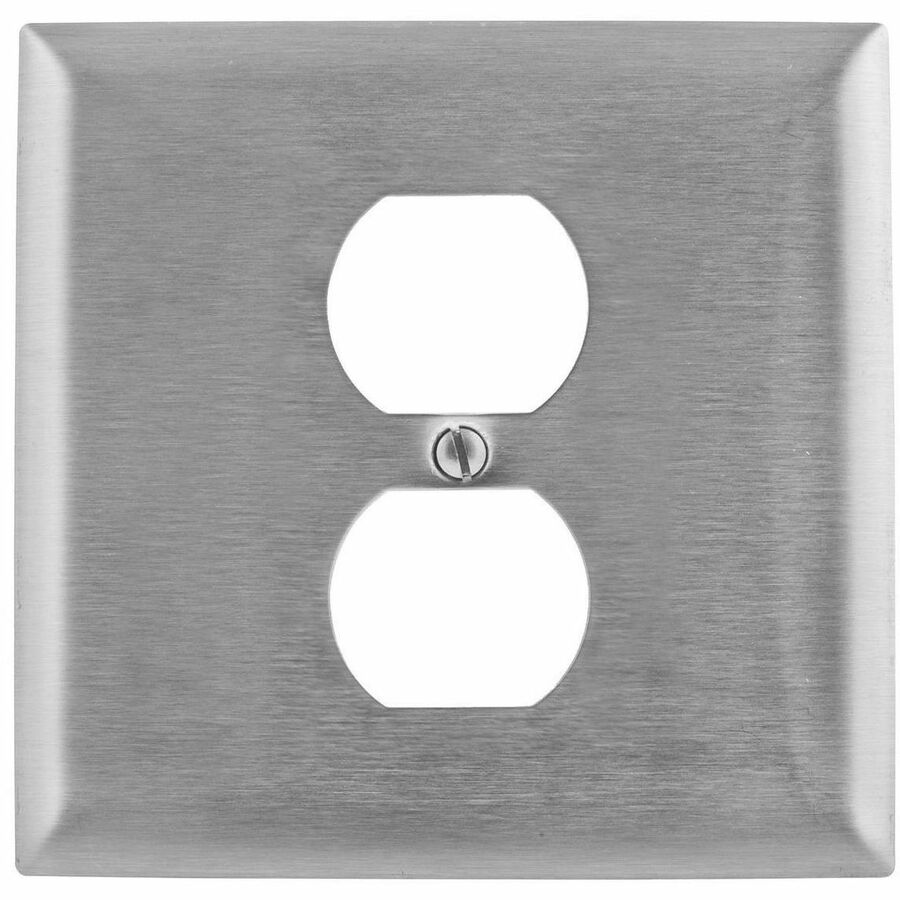 WALLPLATE, 2-G, 1) DUP, SS