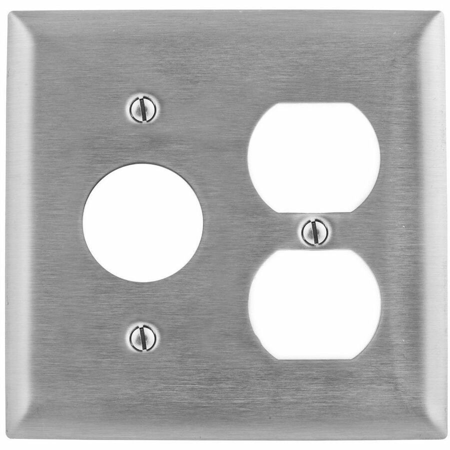 WALLPLATE, 2-G, DUP/1.40, SS