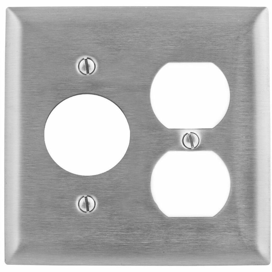 WALLPLATE, 2-G, DUP/1.60 , SS