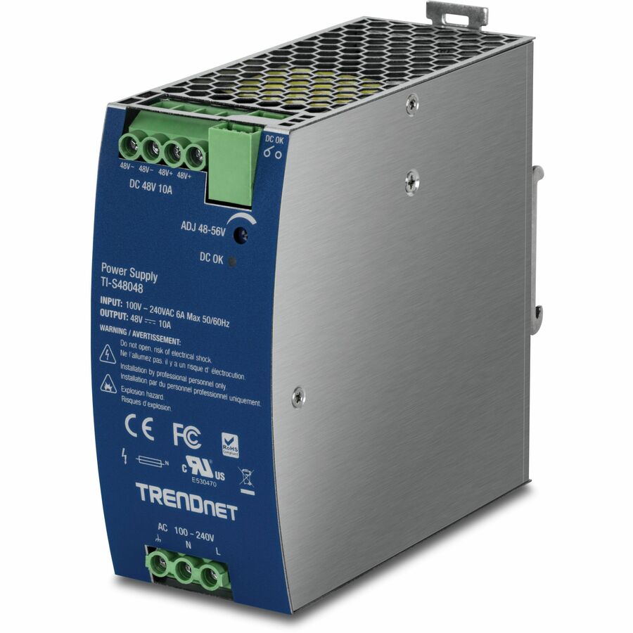 480W, 48 56V DC, 10A AC TO DC DIN-RAIL POWER SUPPLY WITH PFC FUNCTION