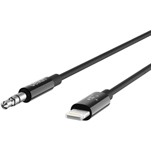 BELKIN 3.5 mm Audio Cable With Lightning Connector - 6 ft. (Black)